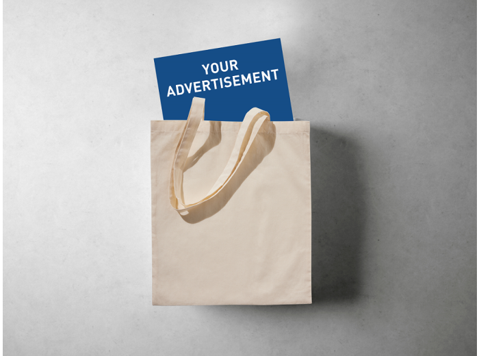 Company flyer insert in congress bags